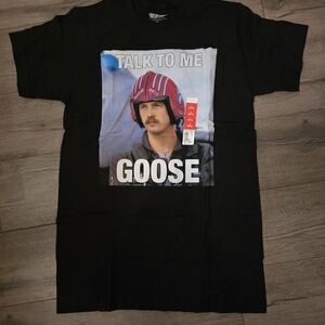 Black Graphic Tee - Talk to Me Goose